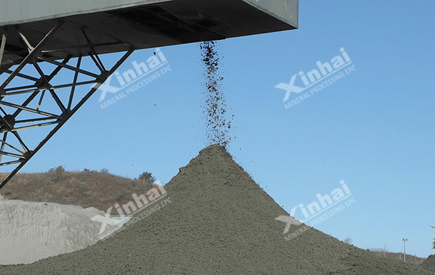 干排后的尾礦砂